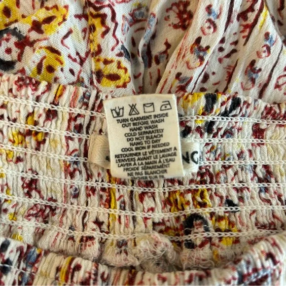 Billabong Womens Cream Floral Pull-On Flare Leg Stretch Pants Size S - Picture 9 of 9